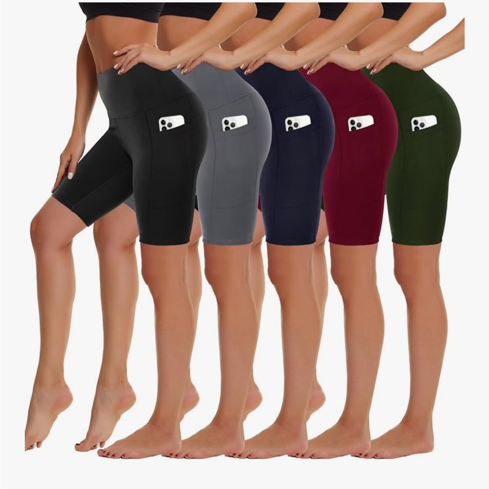 Women's Multi-Color High-Waisted 8” Biker Shorts